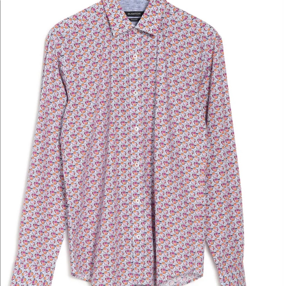 Bugatachi Printed Shaped Fit Woven Shirt - XL
